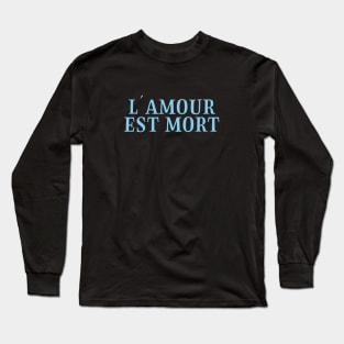 L´Amour Est Mort, blue Long Sleeve T-Shirt